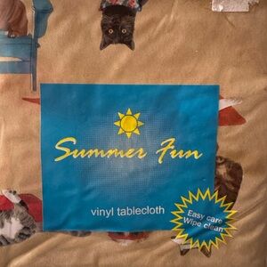NWT: Summer Fun Vinyl Tablecloth